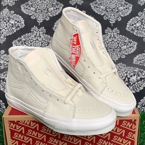 VANS SK8-HI TAPERED SIFT LEATHER Marshmallow NWT WMNS
